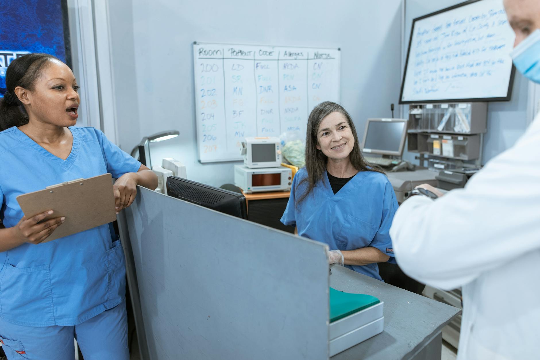 Nurses working